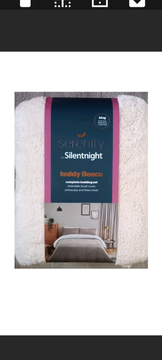 Silent night teddy discount fleece duvet king size